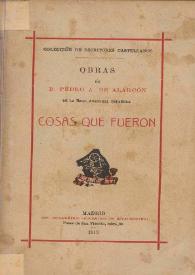 Cosas que fueron : cuadros de costumbres