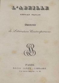 L'abeille. Keepsake français. Souvenir de littérature contemporaine