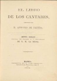 El libro de los cantares