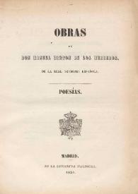 Obras. Poesías