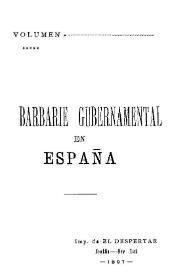 La Barbarie gubernamental en España