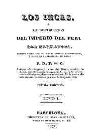 Los Incas o La destrucción del Imperio del Perú