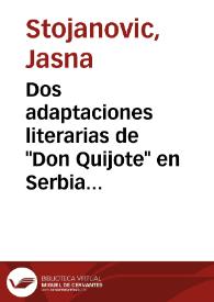 Dos adaptaciones literarias de 