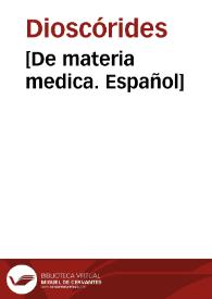 [De materia medica. Español]