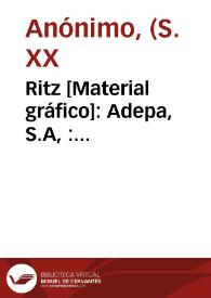 Ritz [Material gráfico]: Adepa, S.A, : Telegramas-ADEPA-Valencia (Spain).