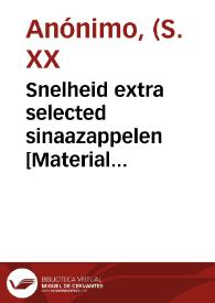 Snelheid extra selected sinaazappelen [Material gráfico]: eet fruit : speciaal gepakt door : N.V. 