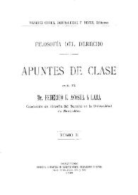 Filosofía del derecho : apuntes de clase ... Tomo 2