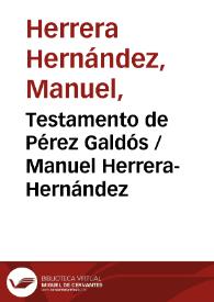 Testamento de Pérez Galdós