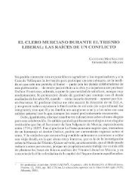 El clero murciano durante el trienio liberal: las raíces de un conflicto