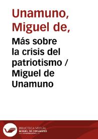 Más sobre la crisis del patriotismo