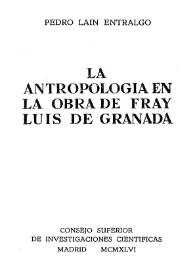 La antropología en la obra de Fray Luis de Granada