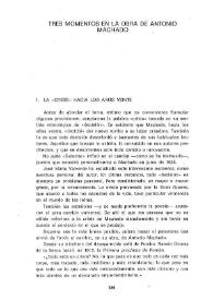 Tres momentos en la obra de Antonio Machado