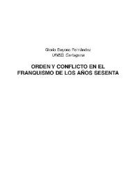 Orden y conflicto en el franquismo de los años sesenta