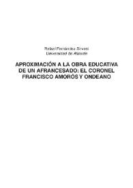 Aproximación a la obra educativa de un afrancesado: el coronel Francisco Amorós y Ondeano