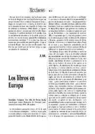 Cuadernos Hispanoamericanos, núm. 553-554 (julio-agosto 1996). Los libros en Europa