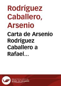 Carta de Arsenio Rodríguez Caballero a Rafael Altamira. Mérida, (Yucatán, México), 5 de marzo de 1910