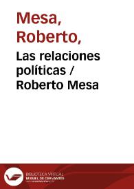 Las relaciones políticas