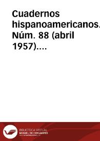 Cuadernos hispanoamericanos. Núm. 88 (abril 1957). Brújula de actualidad. Nuestro tiempo