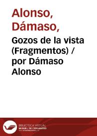 Gozos de la vista (Fragmentos)