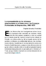 La representación de los intereses empresariales en el franquismo: los Consejos Provinciales de Empresarios, 1965-1975