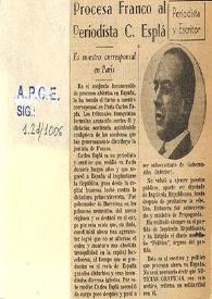 Procesa Franco al periodista C. Esplá