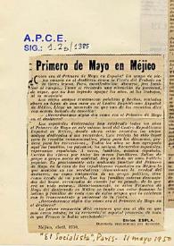 Primero de mayo en Méjico