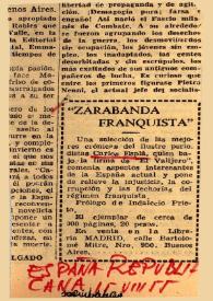 Zarabanda franquista