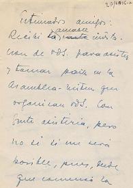 Carta de Carlos Esplá a las Sociedades Hispanicas Confederadas