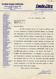 Carta de Jesús González Malo a Carlos Esplá. Nueva York, 29 de diciembre de 1964