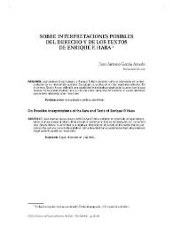 Sobre interpretaciones posibles del derecho y de los textos de Enrique P. Haba