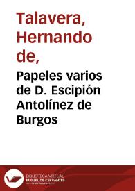 Papeles varios de D. Escipión Antolínez de Burgos 