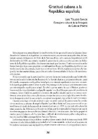 Gratitud cubana a la República española 