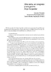 Una carta, un congreso y una guerra: Alejo Carpentier