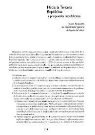 Hacia la Tercera República: la propuesta republicana 