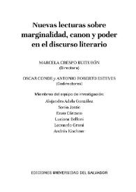 Nuevas lecturas sobre marginalidad, canon y poder en el discurso literario