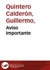 Aviso importante