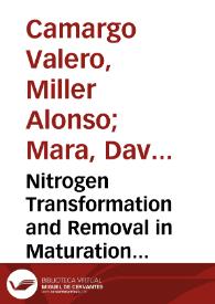 Nitrogen Transformation and Removal in Maturation Ponds: Tracer Experiments with 15N Stable Isotopes in The United Kingdom in Summer