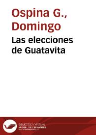 Las elecciones de Guatavita