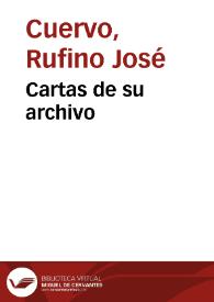 Cartas de su archivo