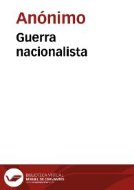 Guerra nacionalista