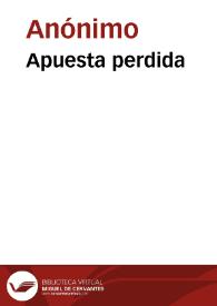 Apuesta perdida