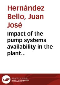 Impact of the pump systems availability in the plant maintenance: model development