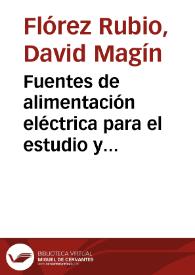 Fuentes de alimentación eléctrica para el estudio y uso eficiente de lámparas excimer DBD