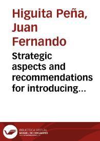 Strategic aspects and recommendations for introducing photovoltaic systems in Colombia in bilateral cooperation with Germany (between Colombian and German enterprises)