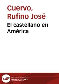 El castellano en América