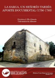 La Sarga, un señorío tardío. Aporte documental (1756-1785)
