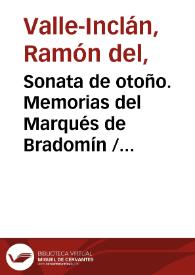 Sonata de otoño. Memorias del Marqués de Bradomín