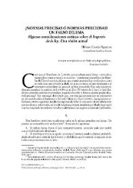 ¿Normas precisas o normas preciosas? Un falso dilema. Algunas consideraciones críticas sobre el 