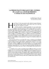 La preocupante delgadez del imperio de la ley, la libertad perdida y otras dudas filosóficas