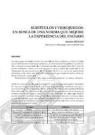 Subtítulos y videojuegos: en busca de una norma que mejore la experiencia del usuario